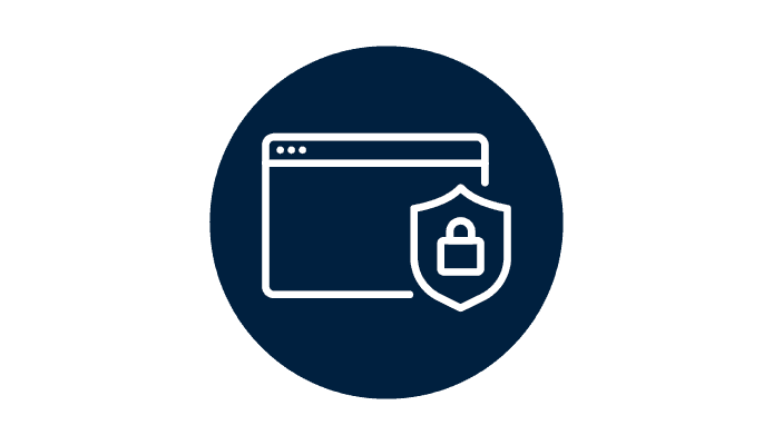 Browser Page with Lock and Shield