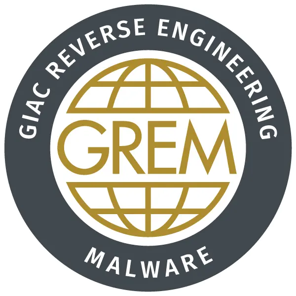 GIAC Reverse Engineering Malware Certification (GREM) Logo